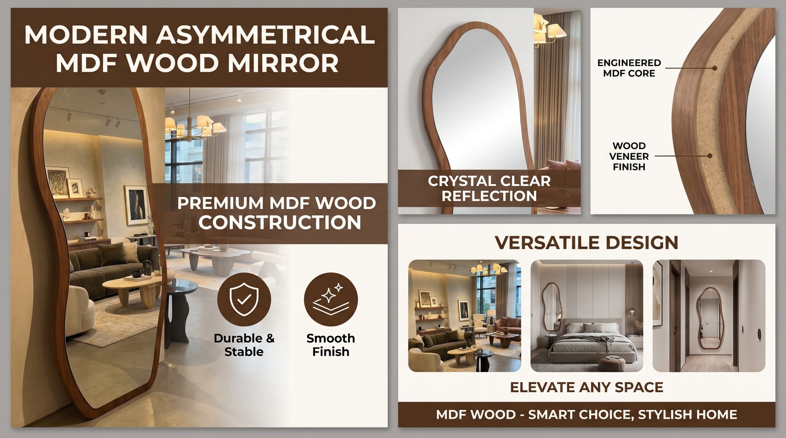 MODERN WAVY MIRROR