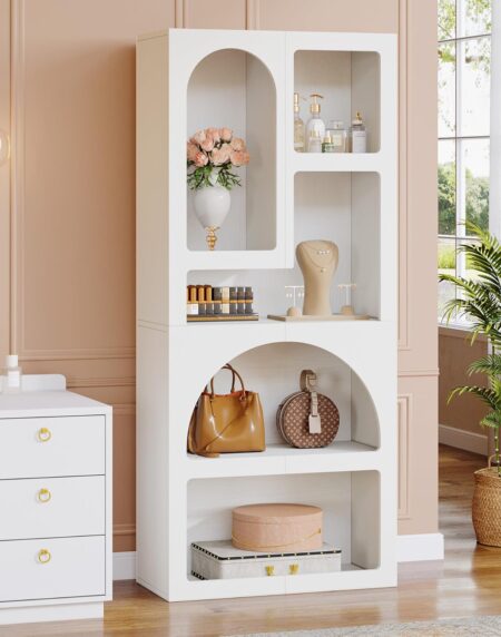 modern arched bookshelf
