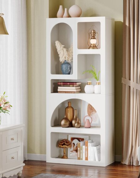 modern arched bookshelf