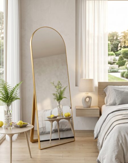Gold Arched Full Length Mirror